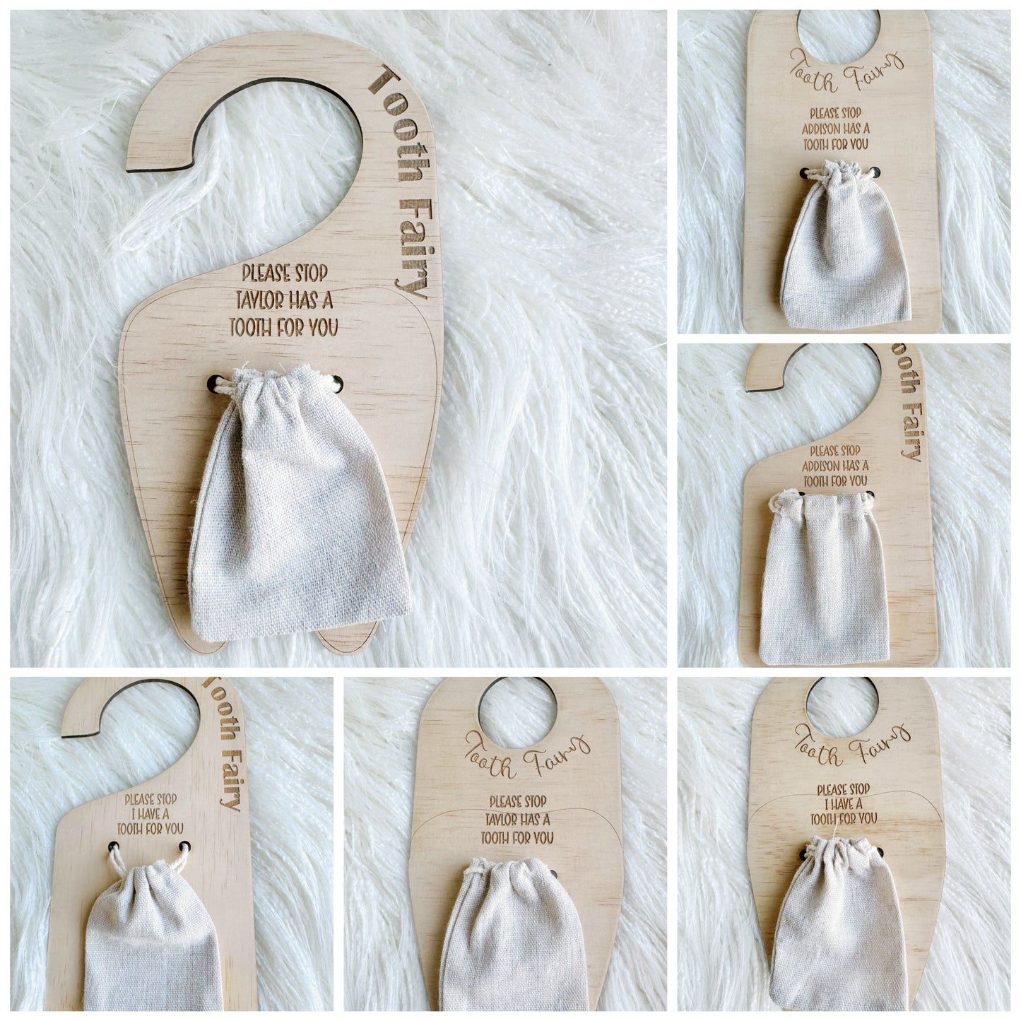 Tooth Fairy Door Hanger with Pouch | Design Hut