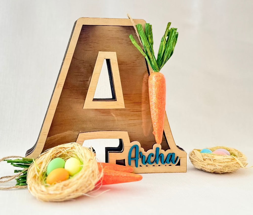 Monogram Letter Personalised Money Box | Design Hut