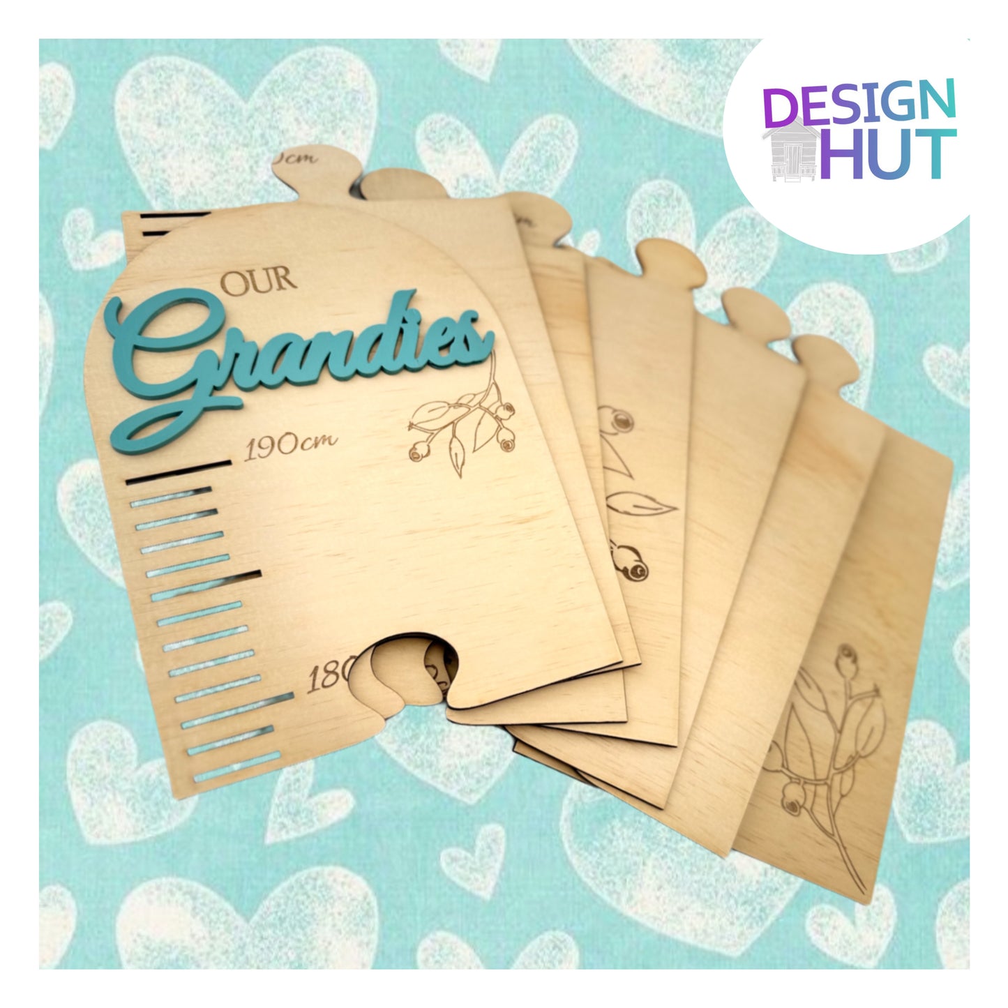Wooden “Grandies” Growth Charts / Height Ruler for Baby’s & Kids