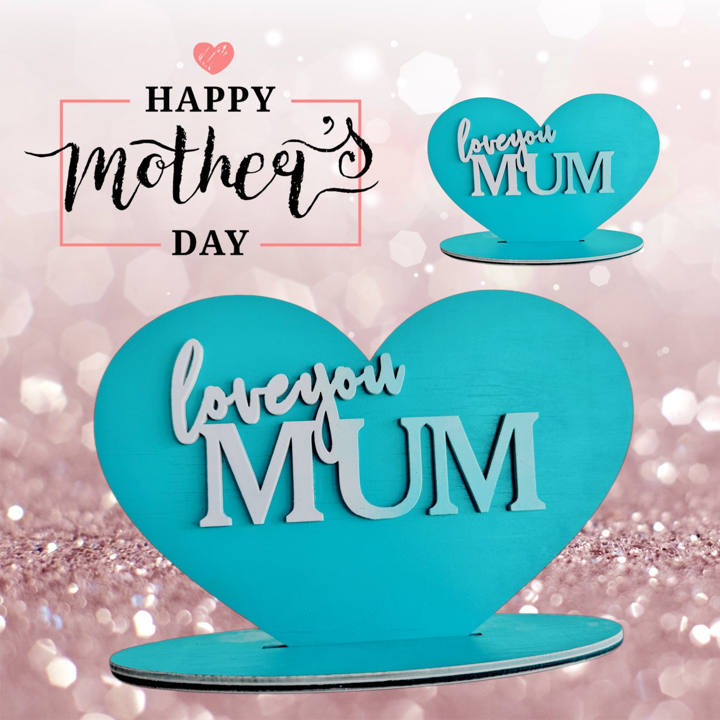 Wooden Sign “love you Mum” | Design Hut