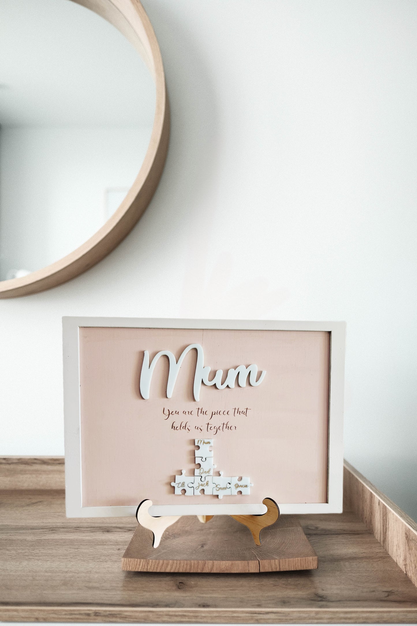 Mums Puzzle Pieces Frame - Mum's hold the pieces together | Design Hut
