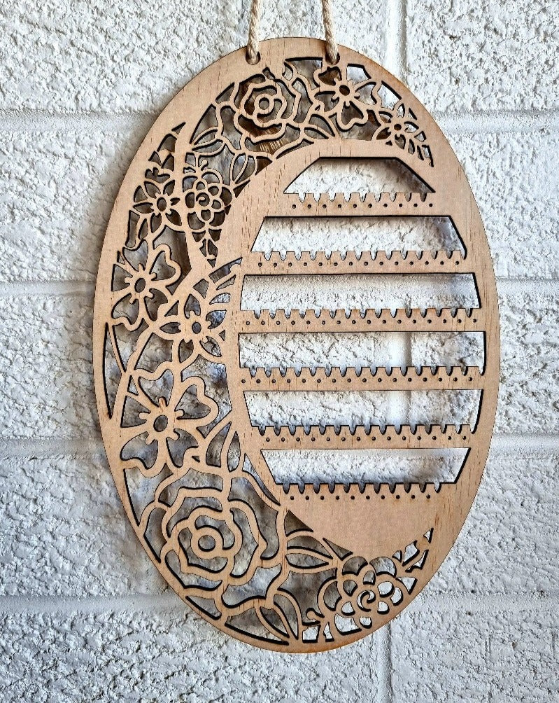 Boho Floral Moon Hanging Jewellery Holder - Design Hut