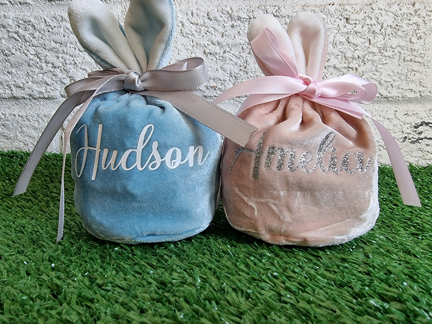 Velvet Easter Gift Bags Personalised - Design Hut