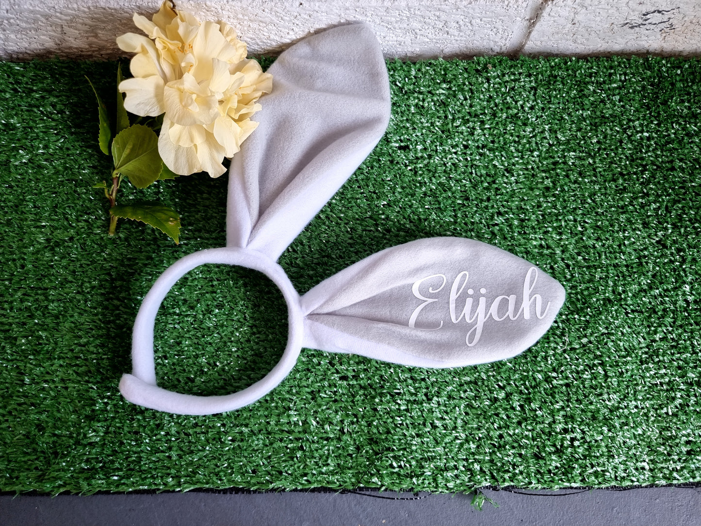 Plush Easter Bunny Headband Ears Personalised - Design Hut