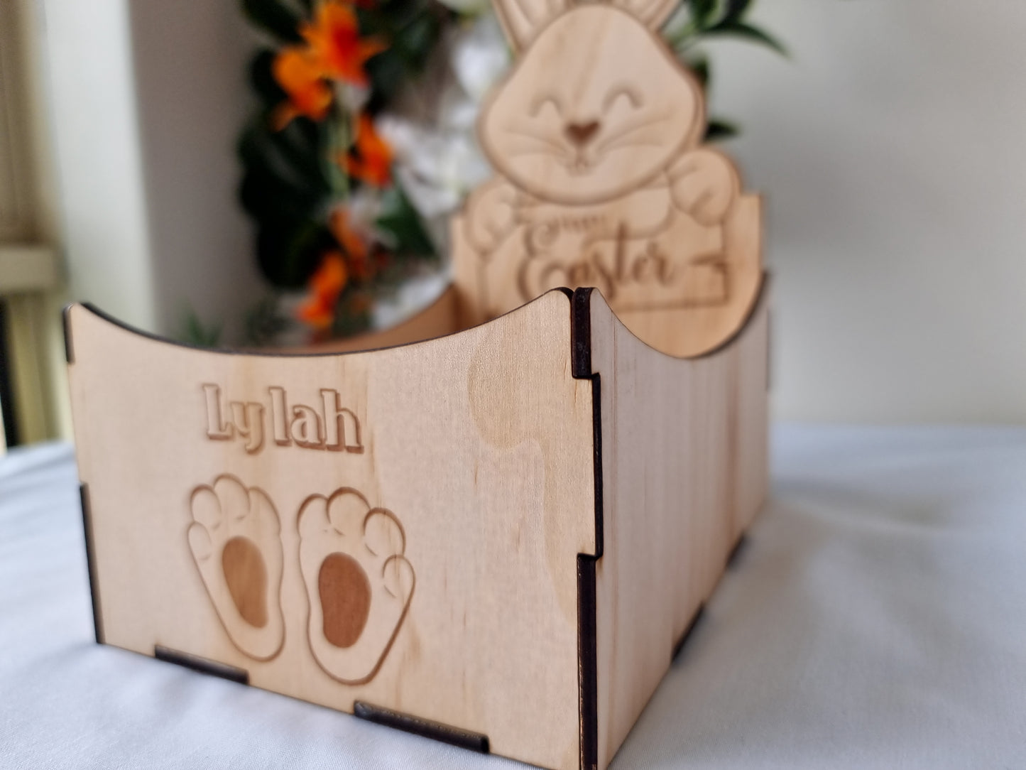 Engraved Easter Bunny Open Box | Design Hut