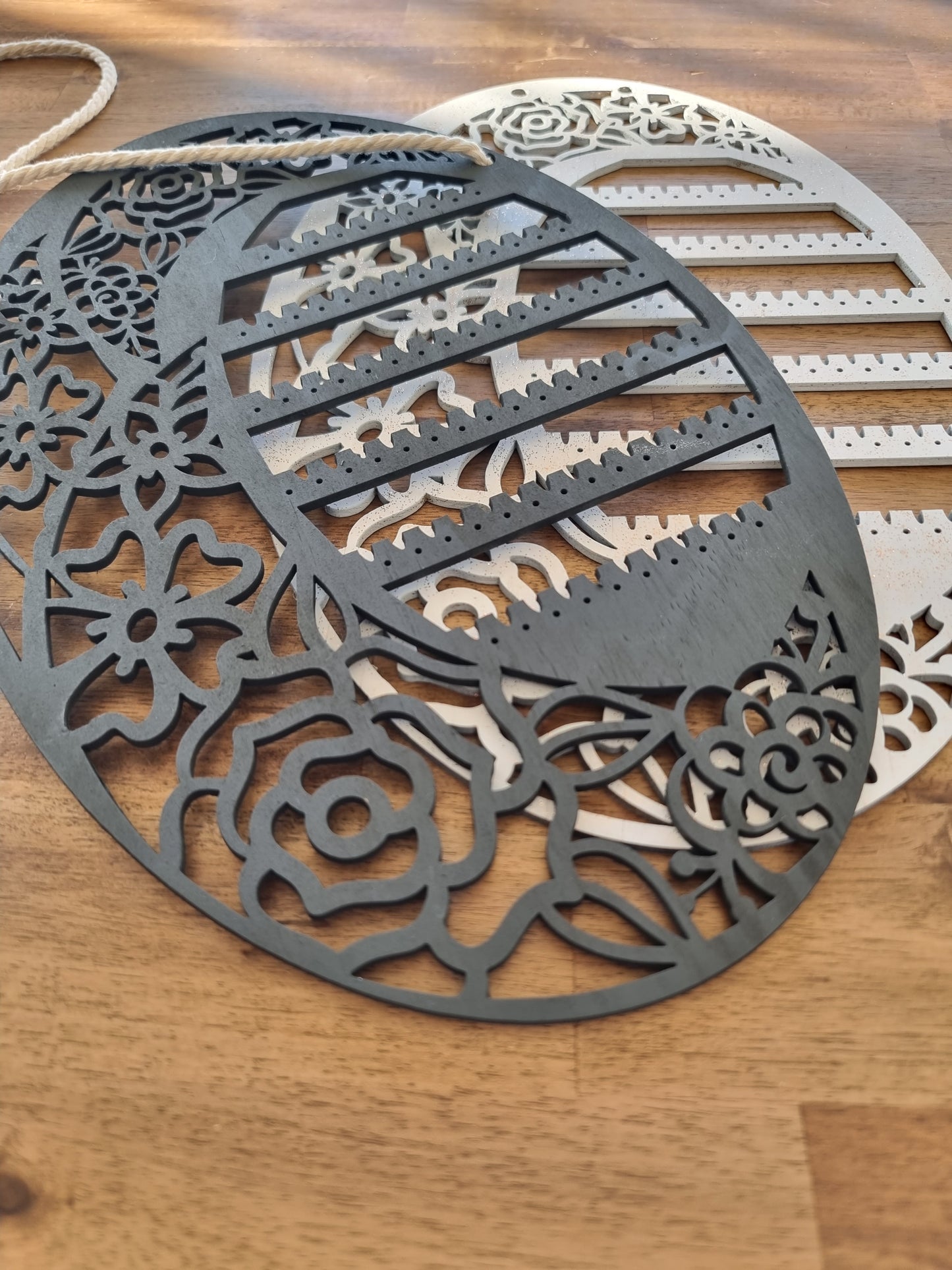 Boho Floral Moon Hanging Jewellery Holder - Design Hut