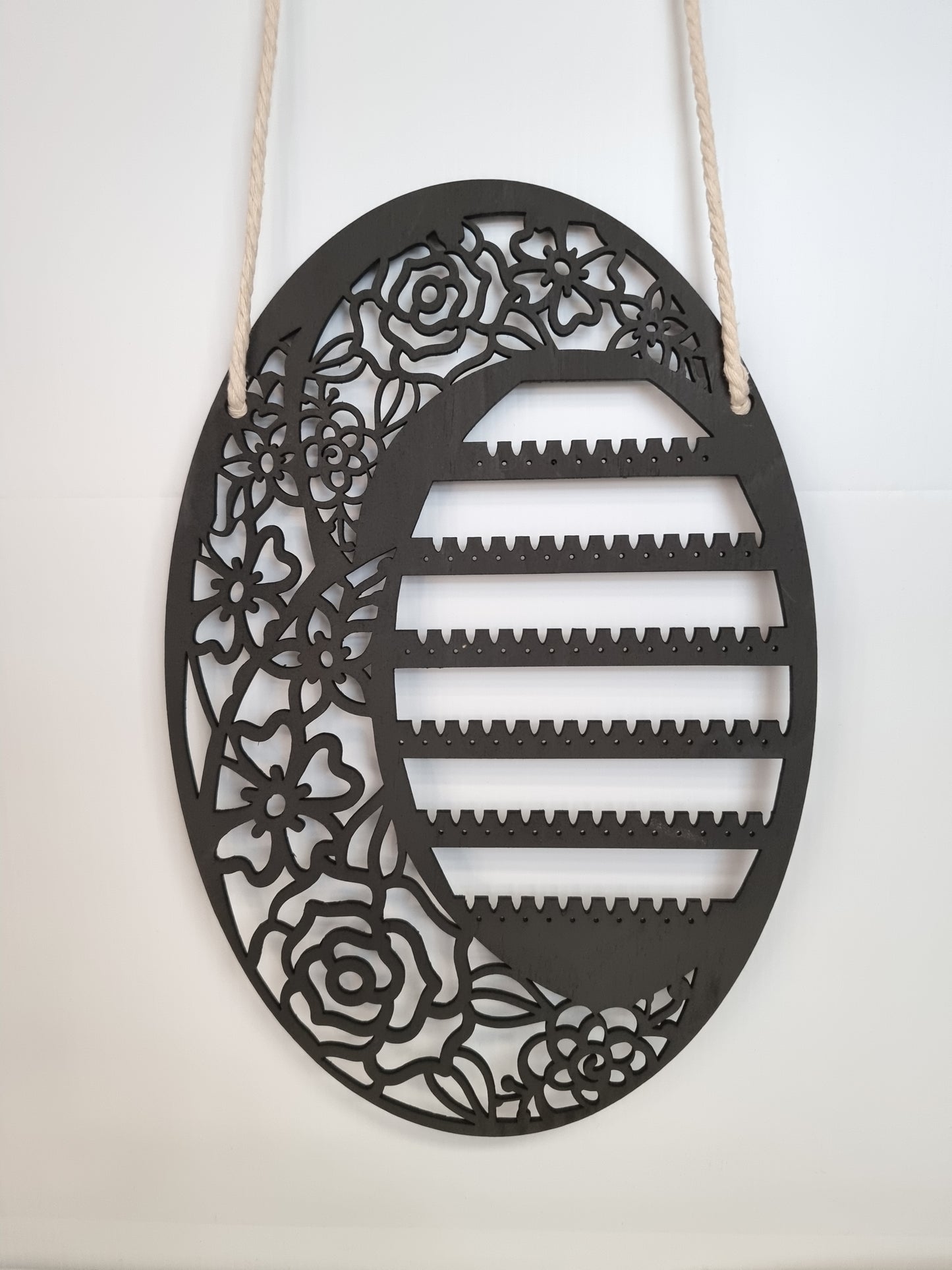Boho Floral Moon Hanging Jewellery Holder - Design Hut