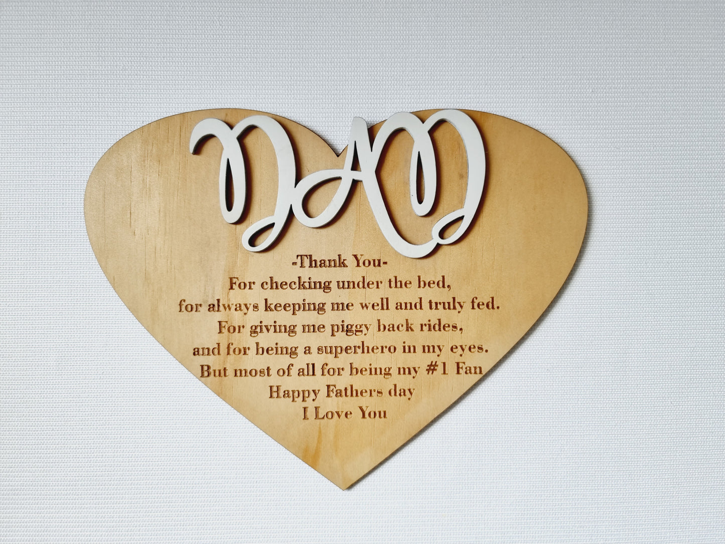 Father's Day Heart Shaped Plaque | Design Hut