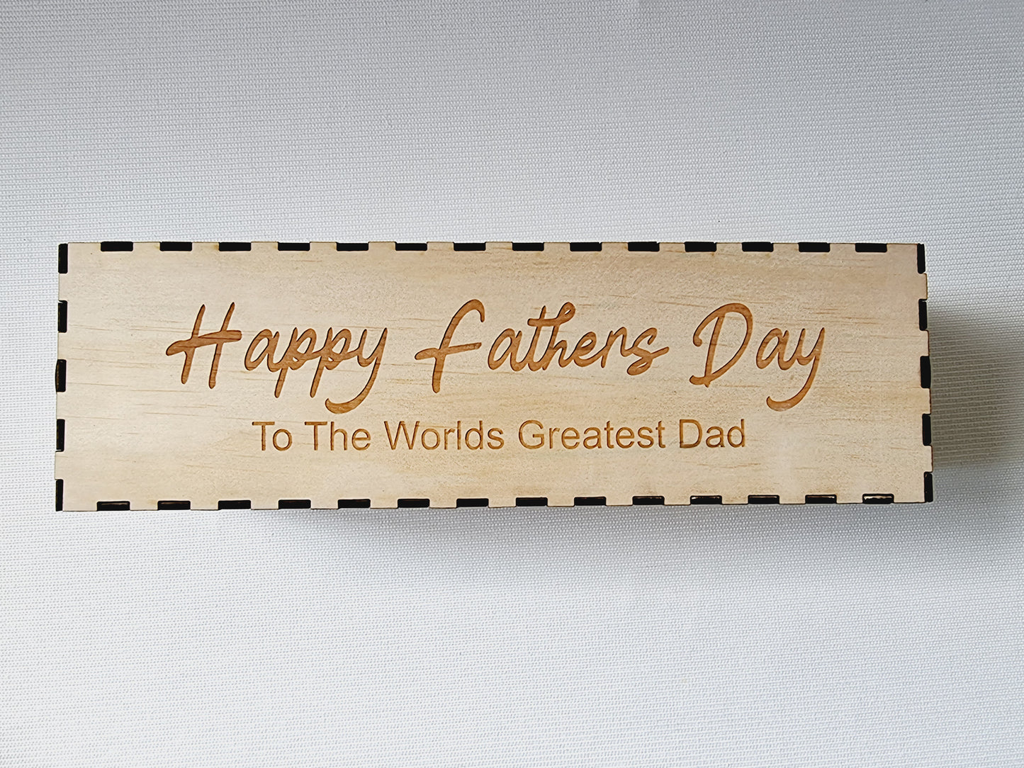 Fathers Day Engraved Wooden Bourbon Box Holder Opening Mechanism