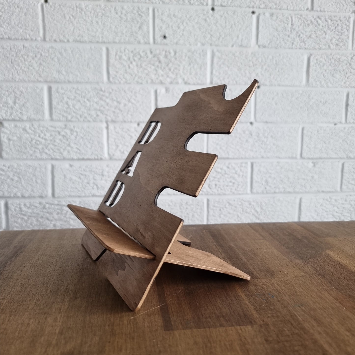 Father's Day Wooden Docking Station side view