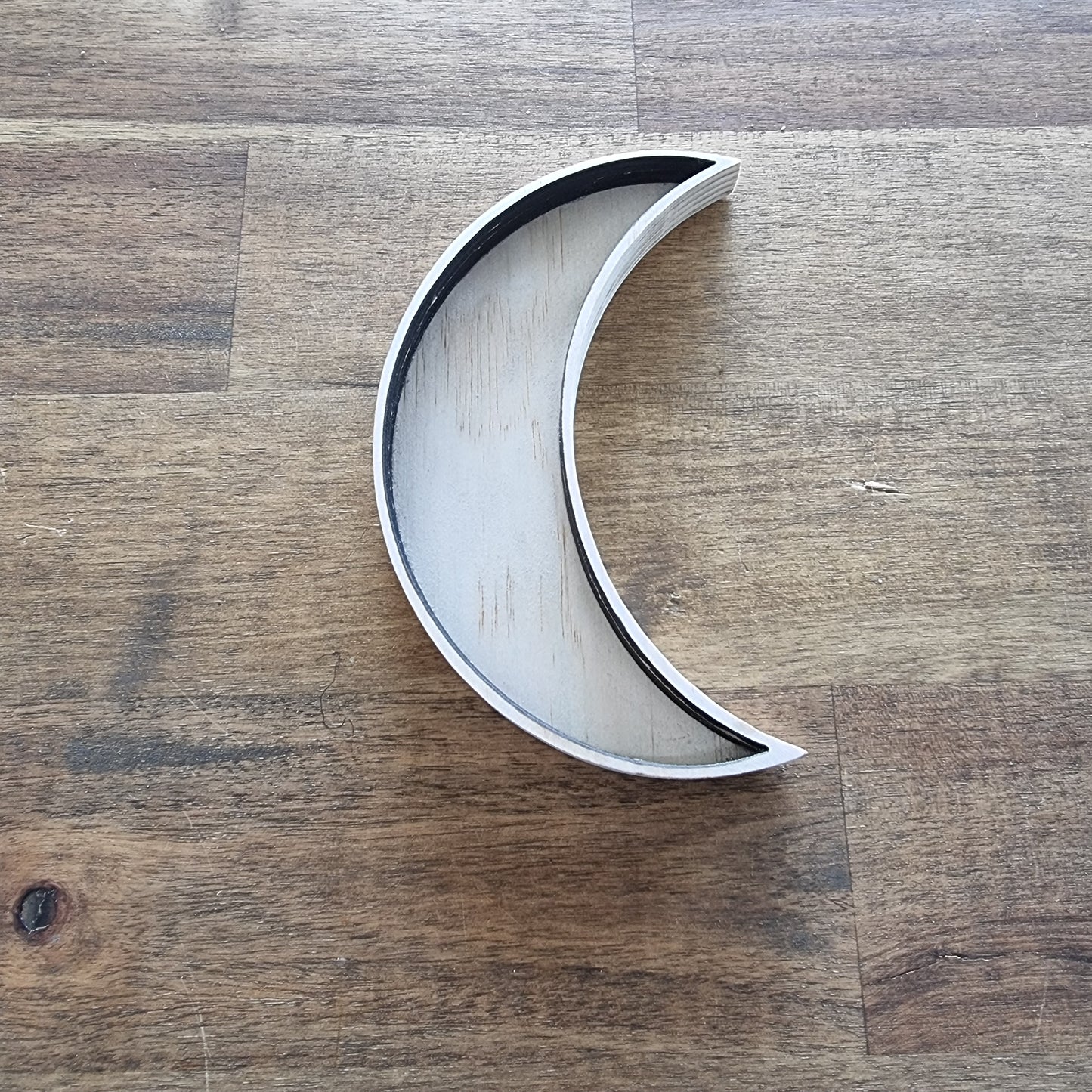 Small Wooden Crescent Moon Tray/ Dish Blank