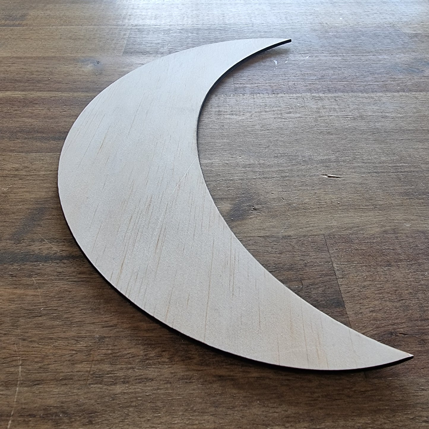 Large Wooden Crescent Moon Blank | Design Hut