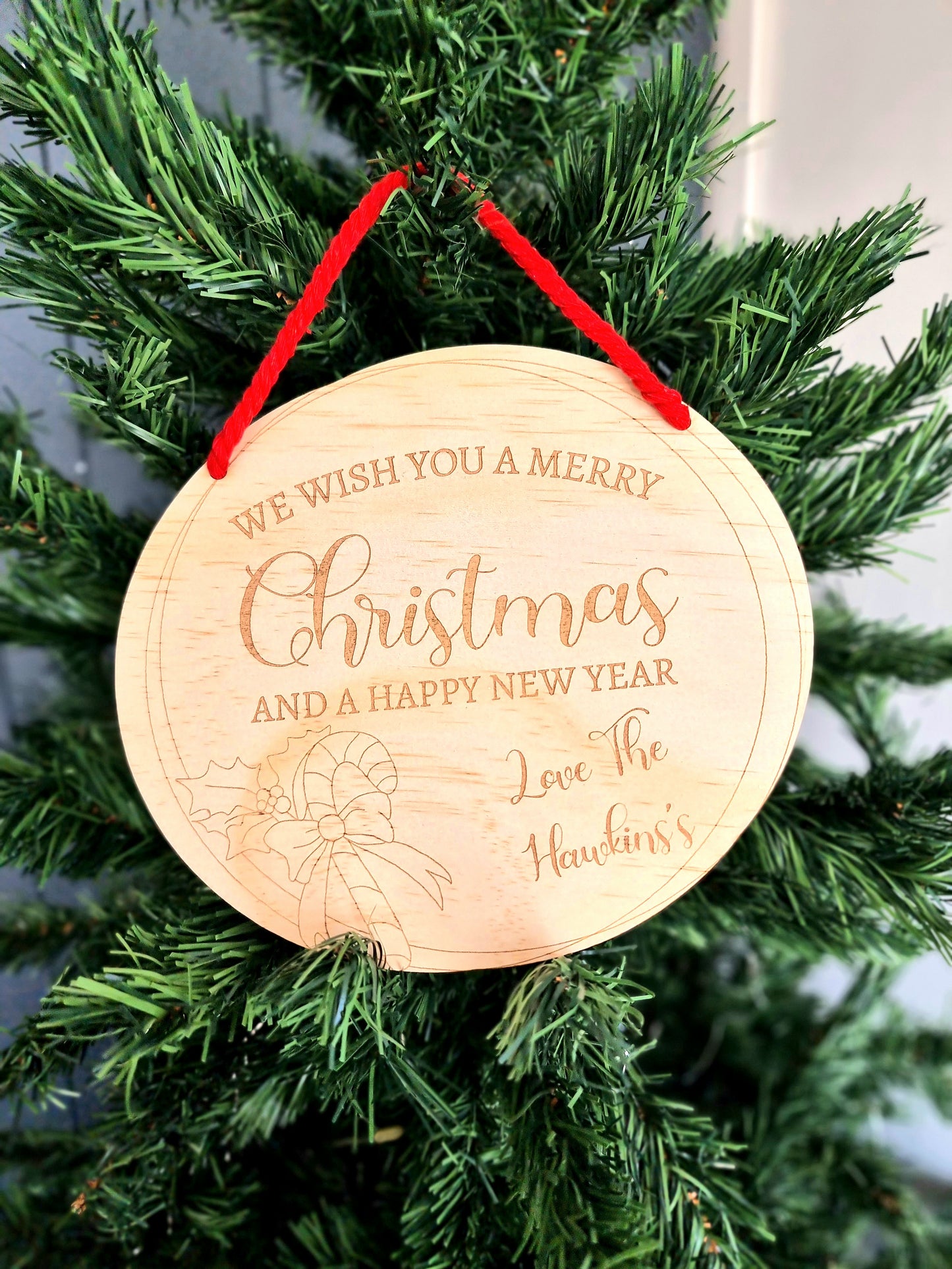 Christmas Family Sign "We wish you a Merry Christmas"