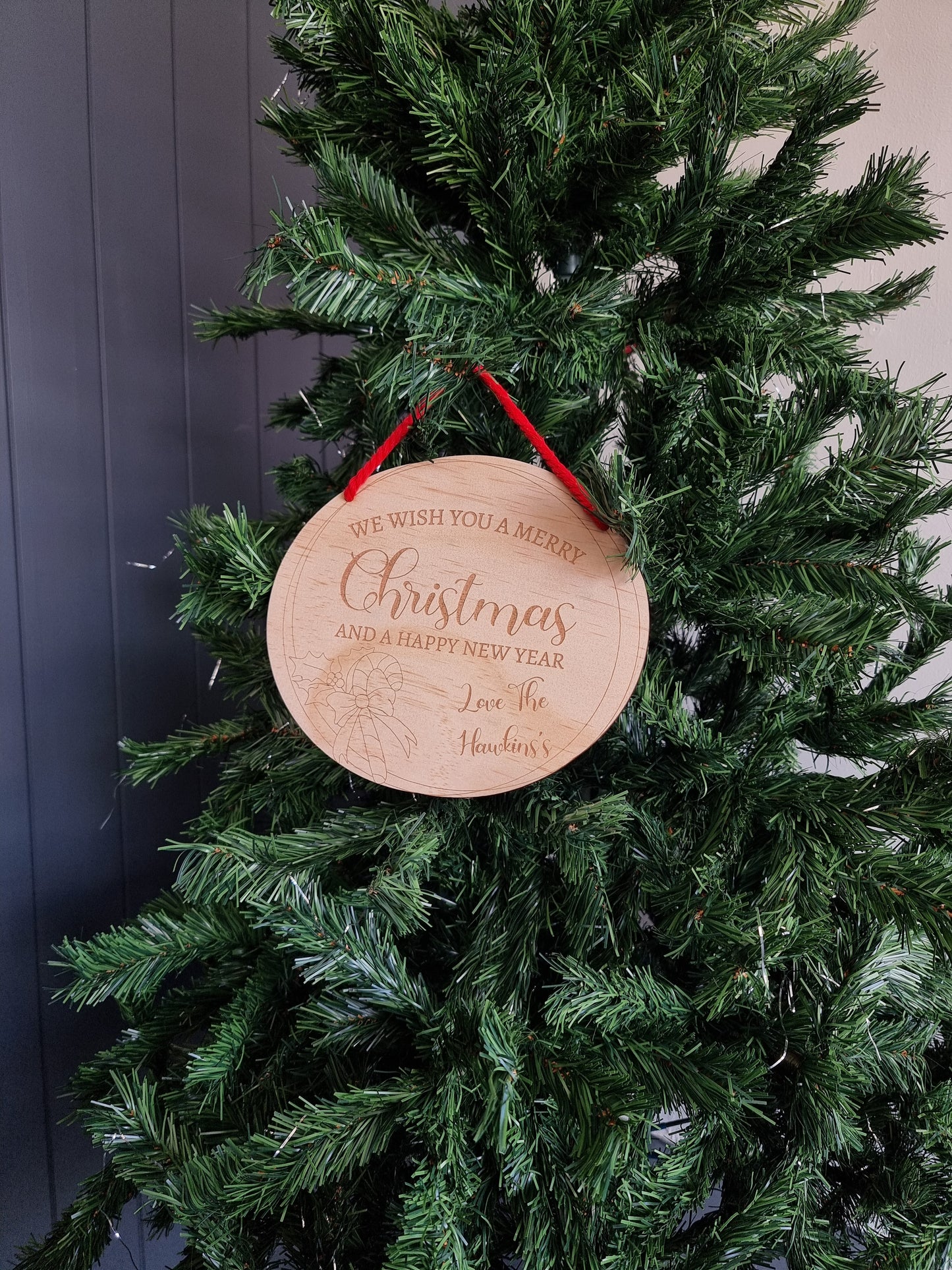 Christmas Family Sign "We wish you a Merry Christmas"