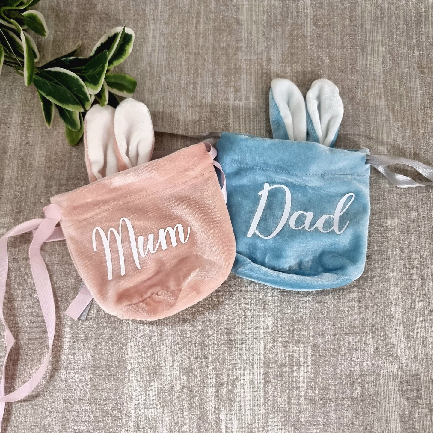 Velvet Easter Gift Bags Personalised - Design Hut