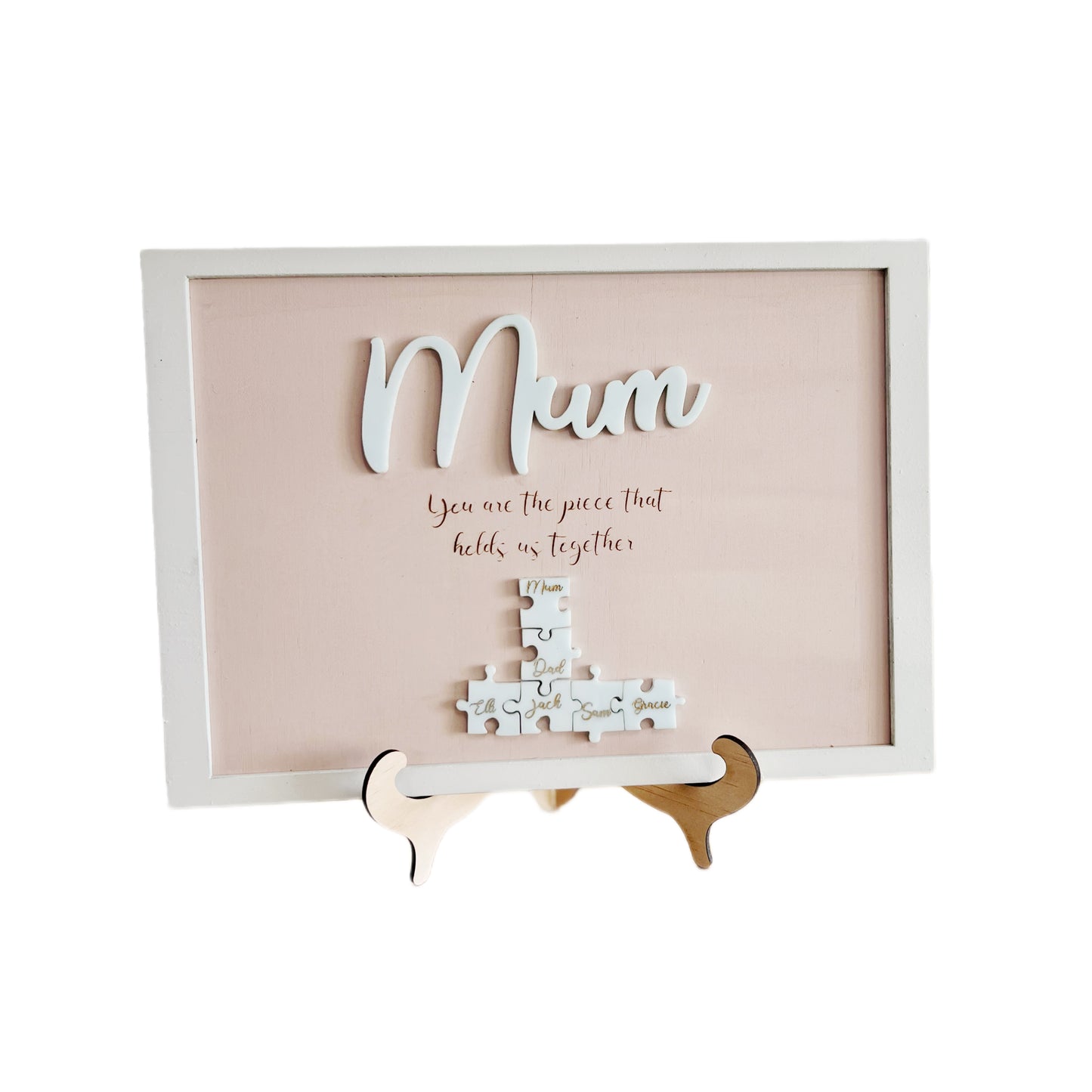 Mums Puzzle Pieces Frame - Mum's hold the pieces together | Design Hut