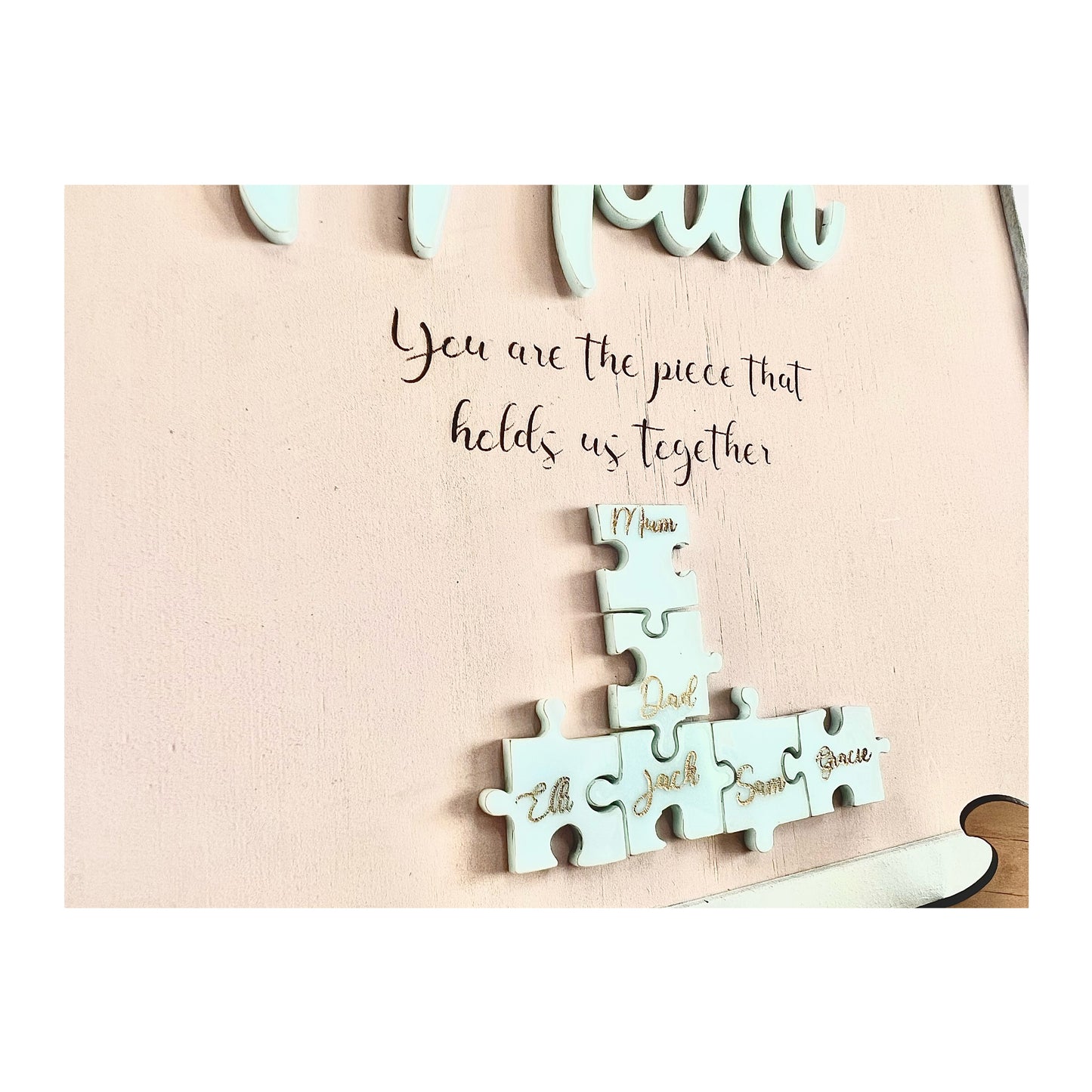 Mums Puzzle Pieces Frame - Mum's hold the pieces together | Design Hut