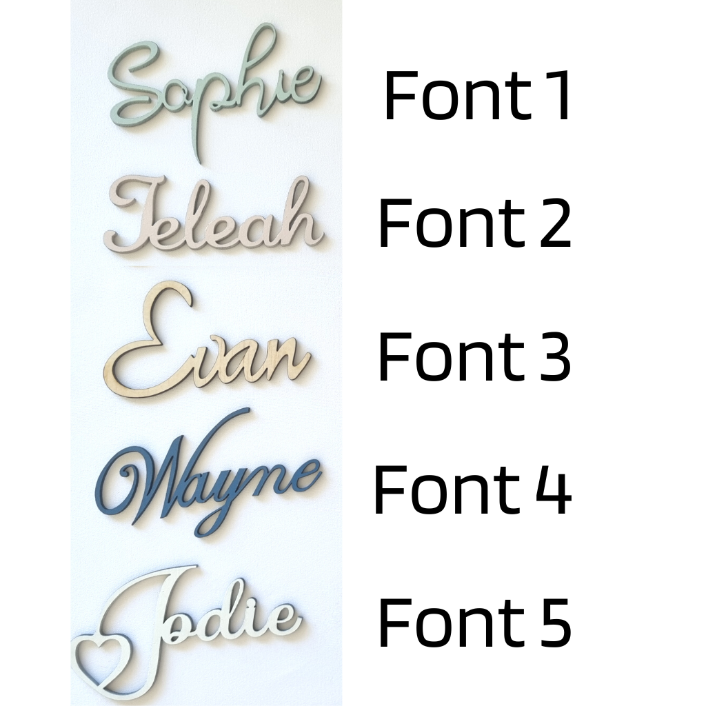 Wooden Place Name Cutouts - Name Cuts
