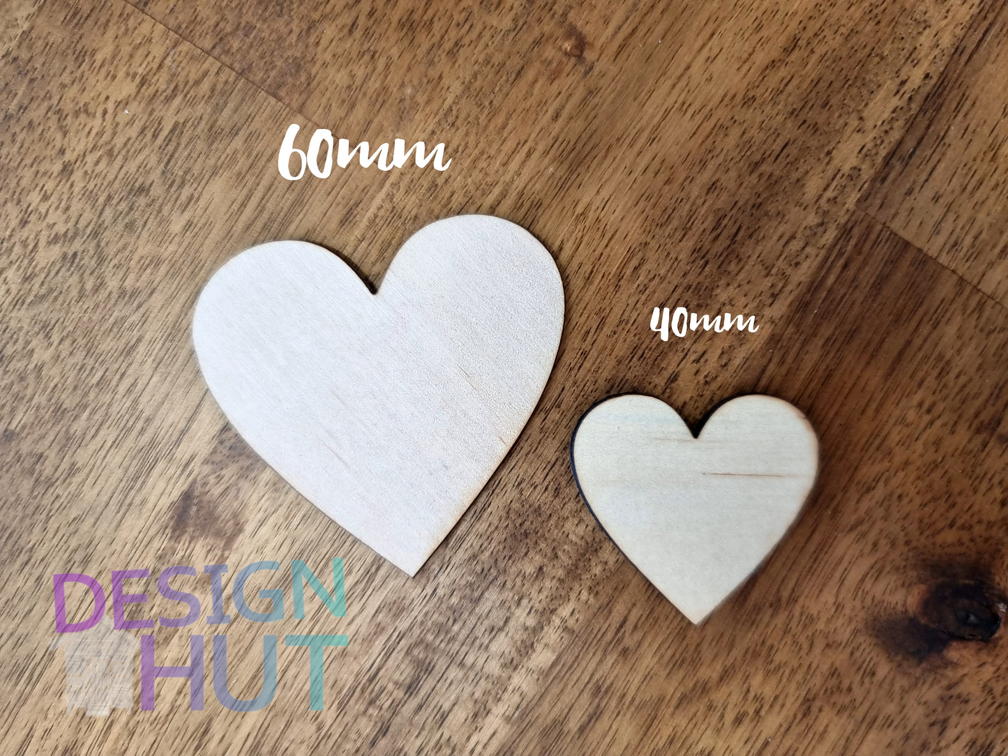 Blank Plywood Hearts - Design Hut