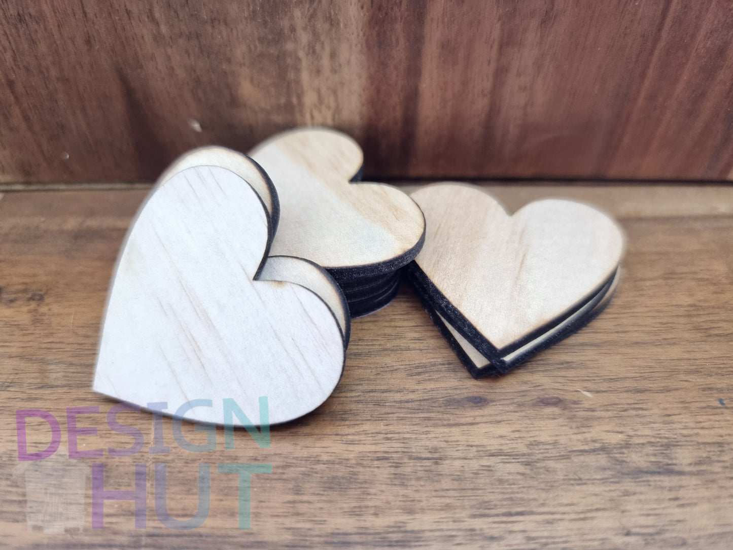 Blank Plywood Hearts - Design Hut