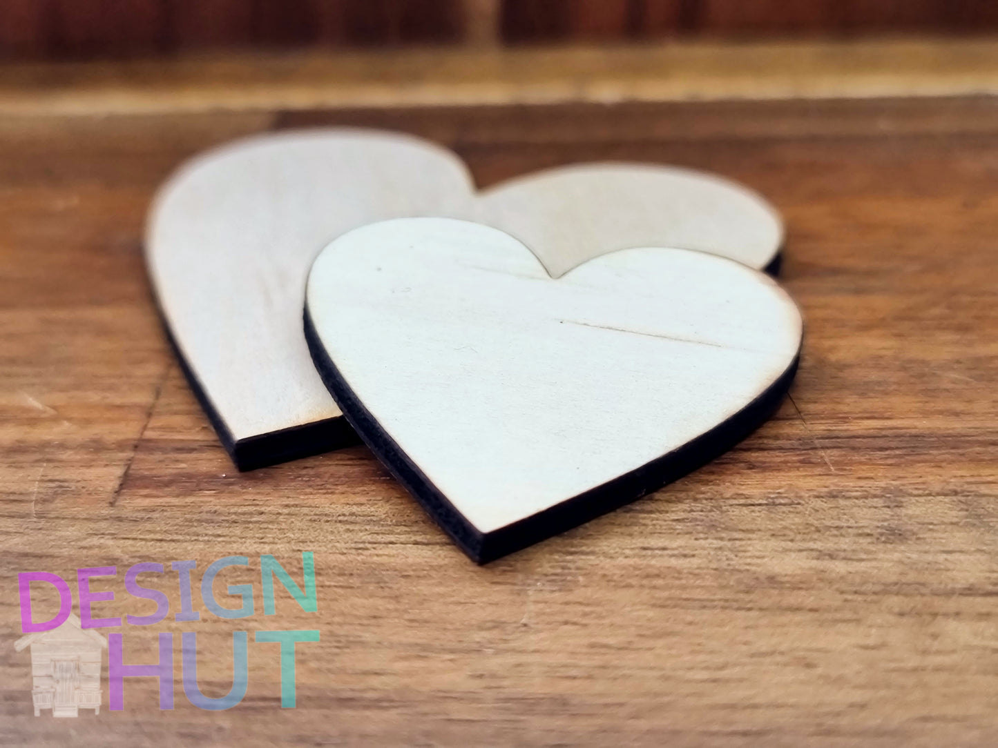 Blank Plywood Hearts - Design Hut