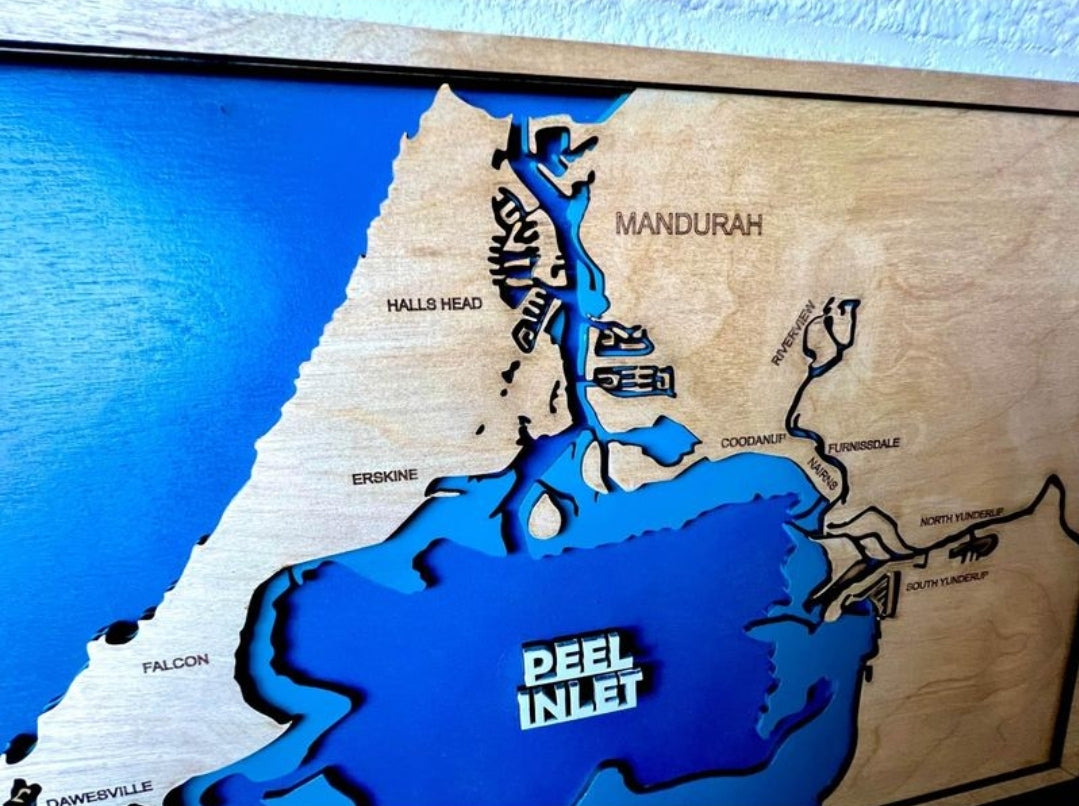 Wooden layered Peel Map