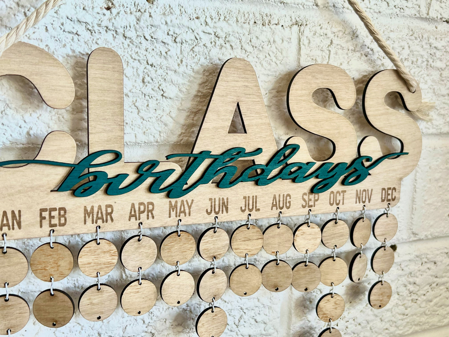 Wooden School, Class Birthday Calendar - Design Hut