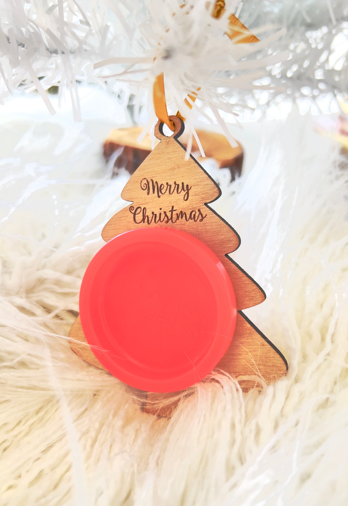 Wooden Christmas Ornament with Scented play dough