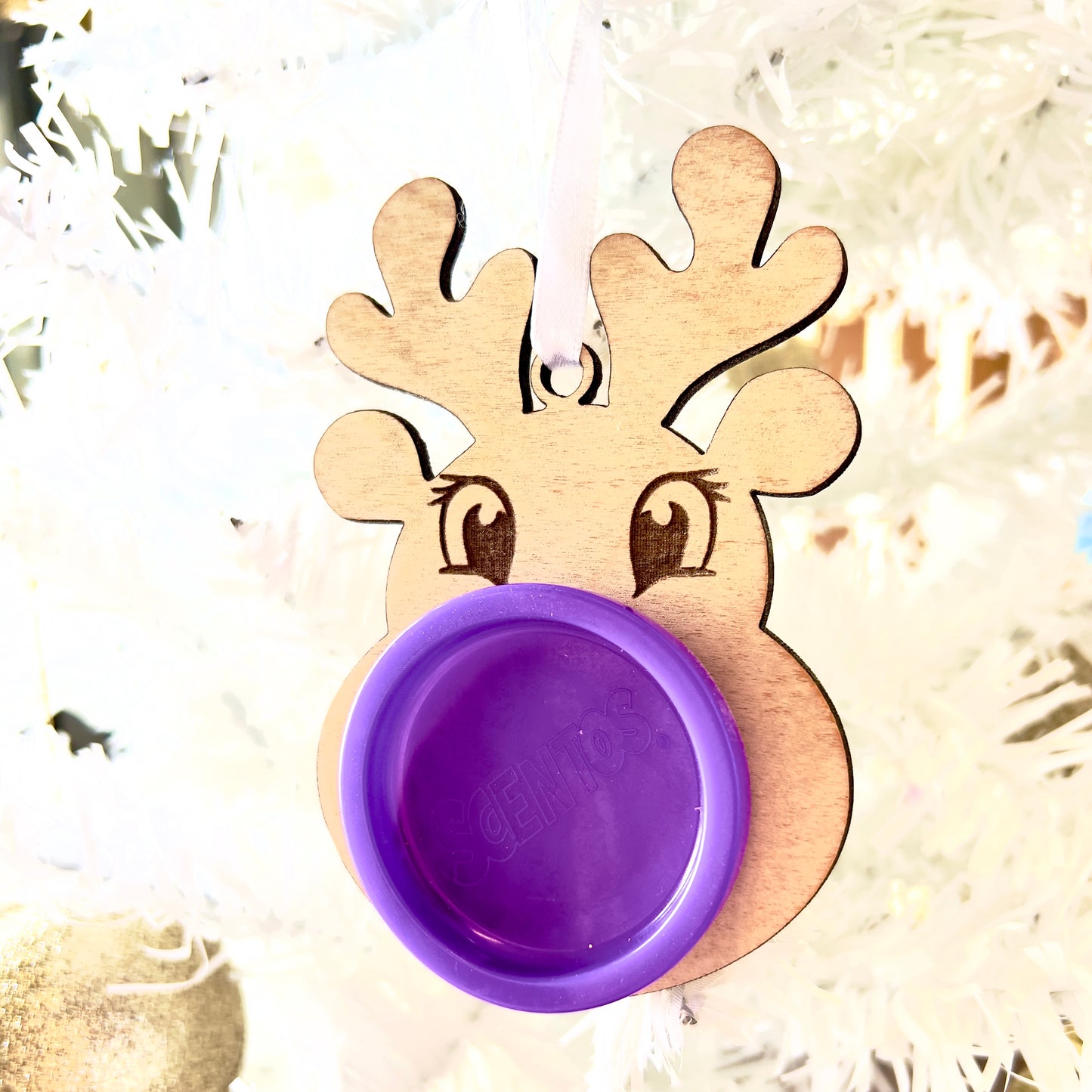 Wooden Christmas Ornament with Scented play dough