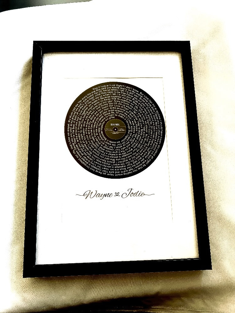 Spiral Song Lyrics Custom Print Retro Record Poster - Design Hut