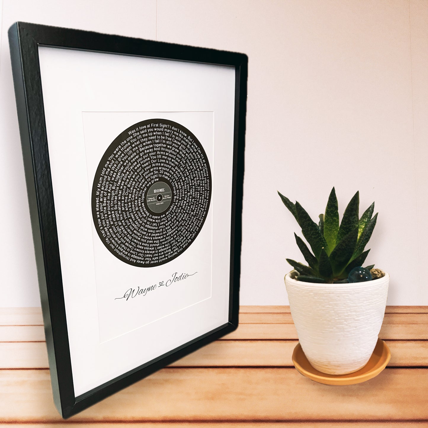 Spiral Song Lyrics Custom Print Retro Record Poster - Design Hut