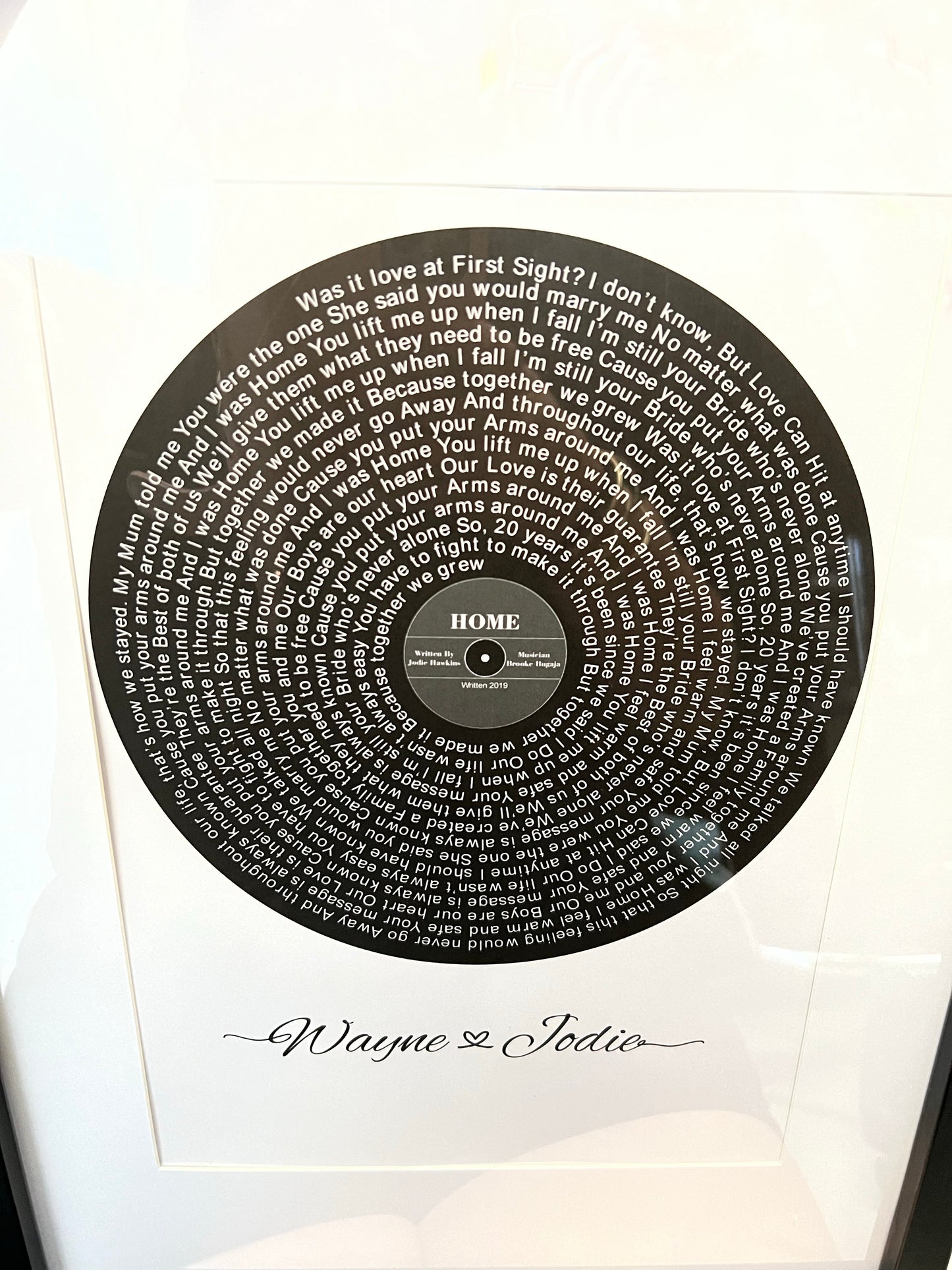 Spiral Song Lyrics Custom Print Retro Record Poster - Design Hut