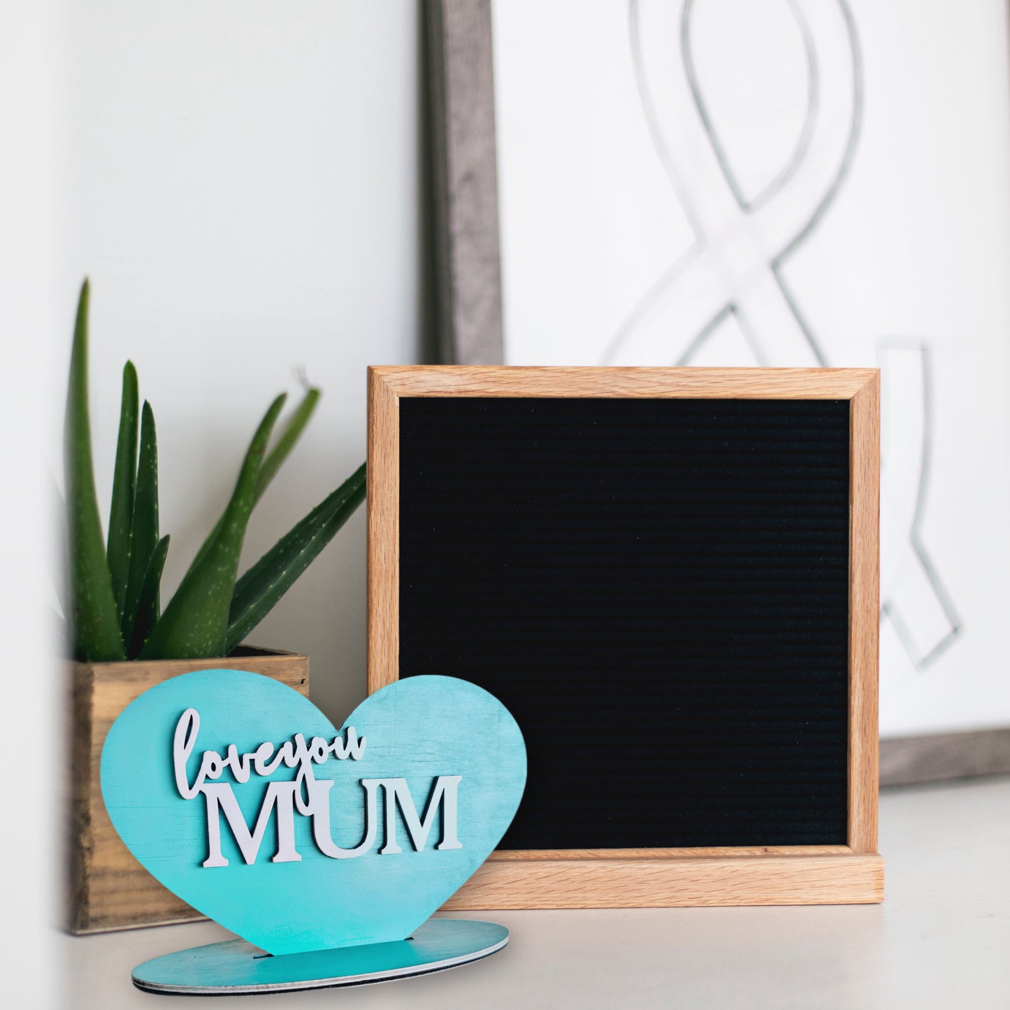 Wooden Sign “love you Mum” | Design Hut