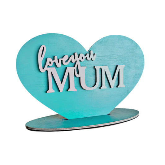 Wooden Sign “love you Mum” | Design Hut