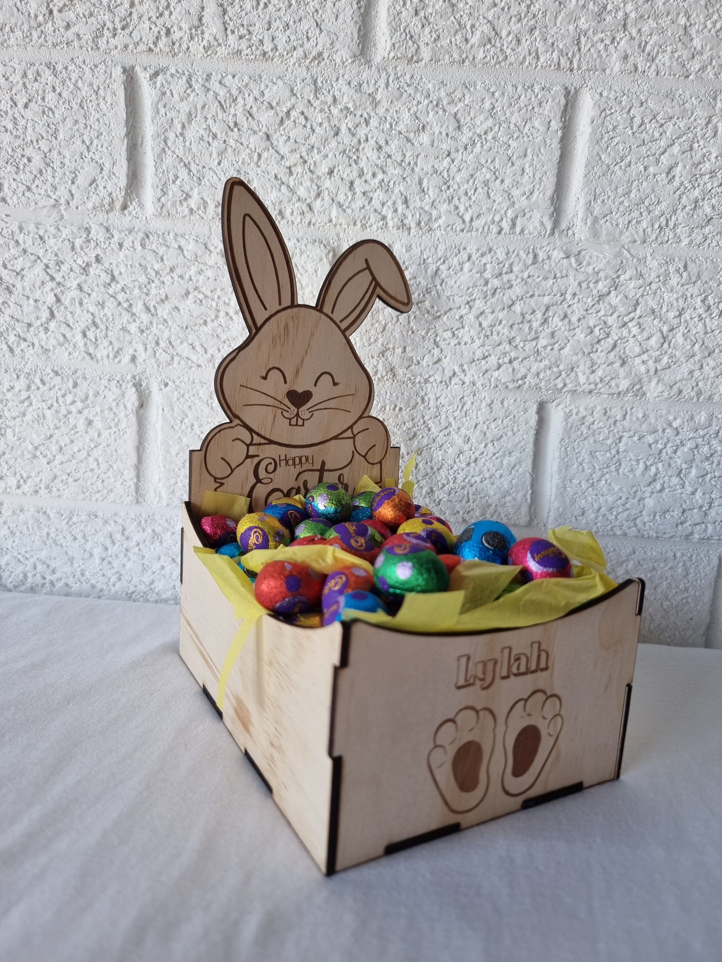 Engraved Easter Bunny Open Box - Design Hut