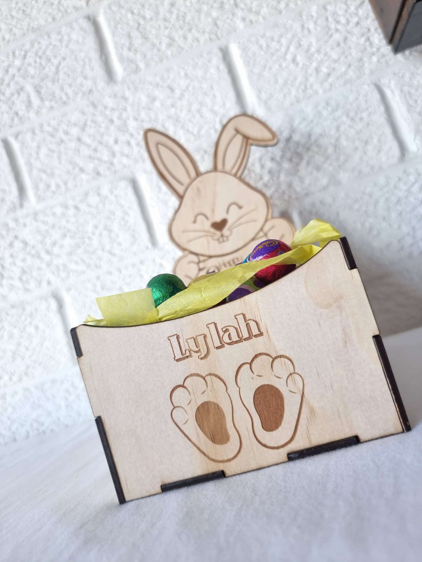 Engraved Easter Bunny Open Box - Design Hut