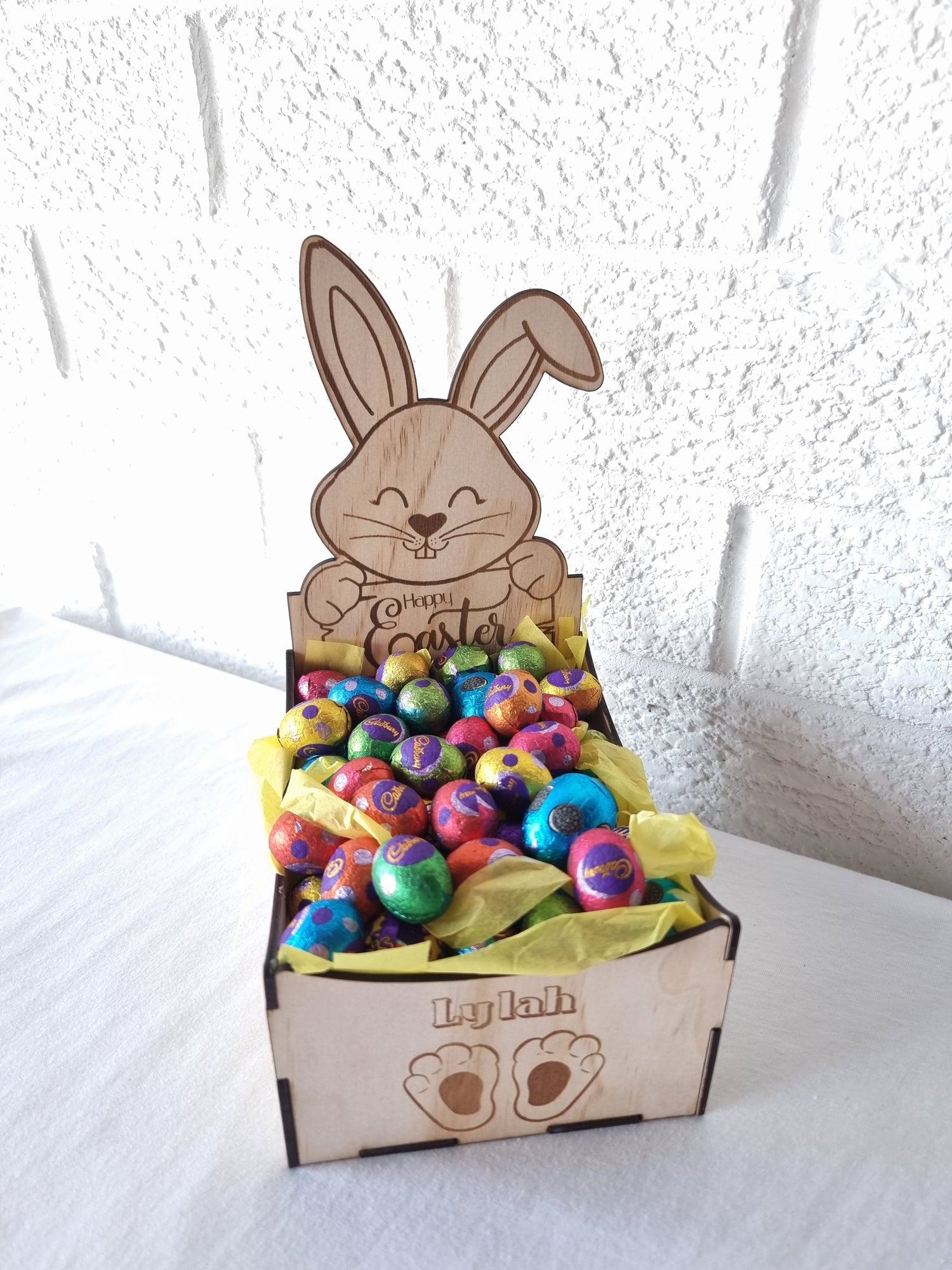 Engraved Easter Bunny Open Box - Design Hut