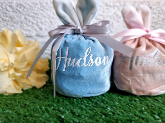 Velvet Easter Gift Bags Personalised - Design Hut