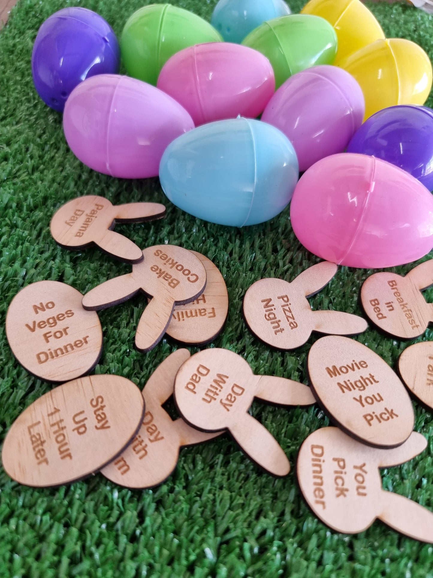 Easter Coupon Tokens with Plastic Easter eggs | Design Hut