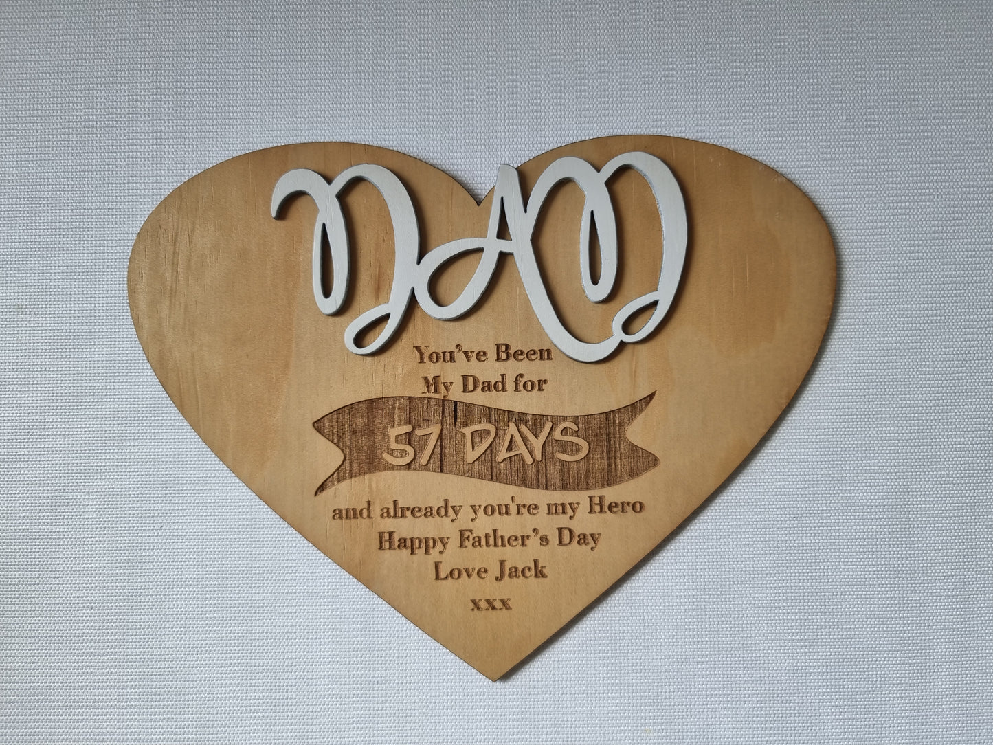Father's Day Heart Shaped Plaque | Design Hut