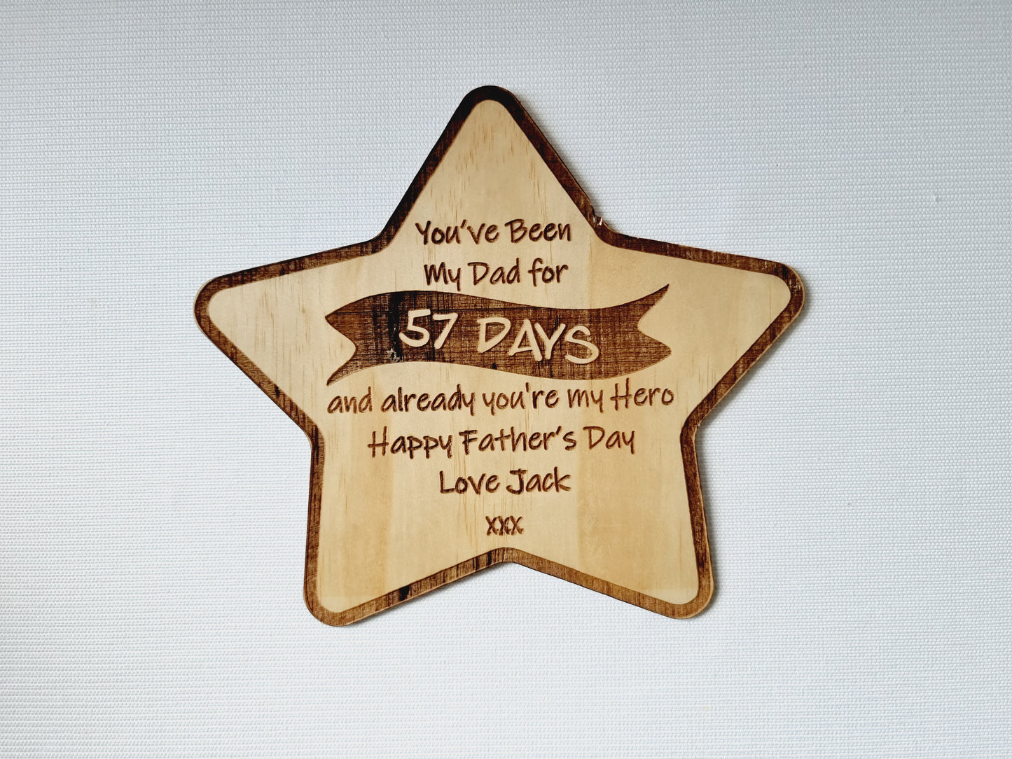 Father's Day Star shaped Sign/ Plaque