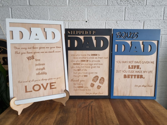 Father's Day Personalised Plaque - Design Hut