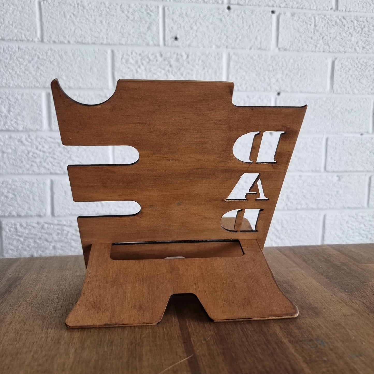 Father's Day Wooden Docking Station back view