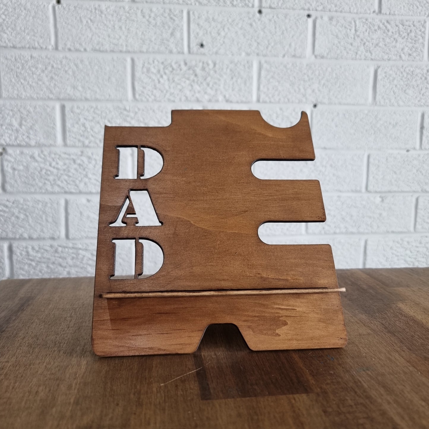 Father's Day Wooden Docking Station front view