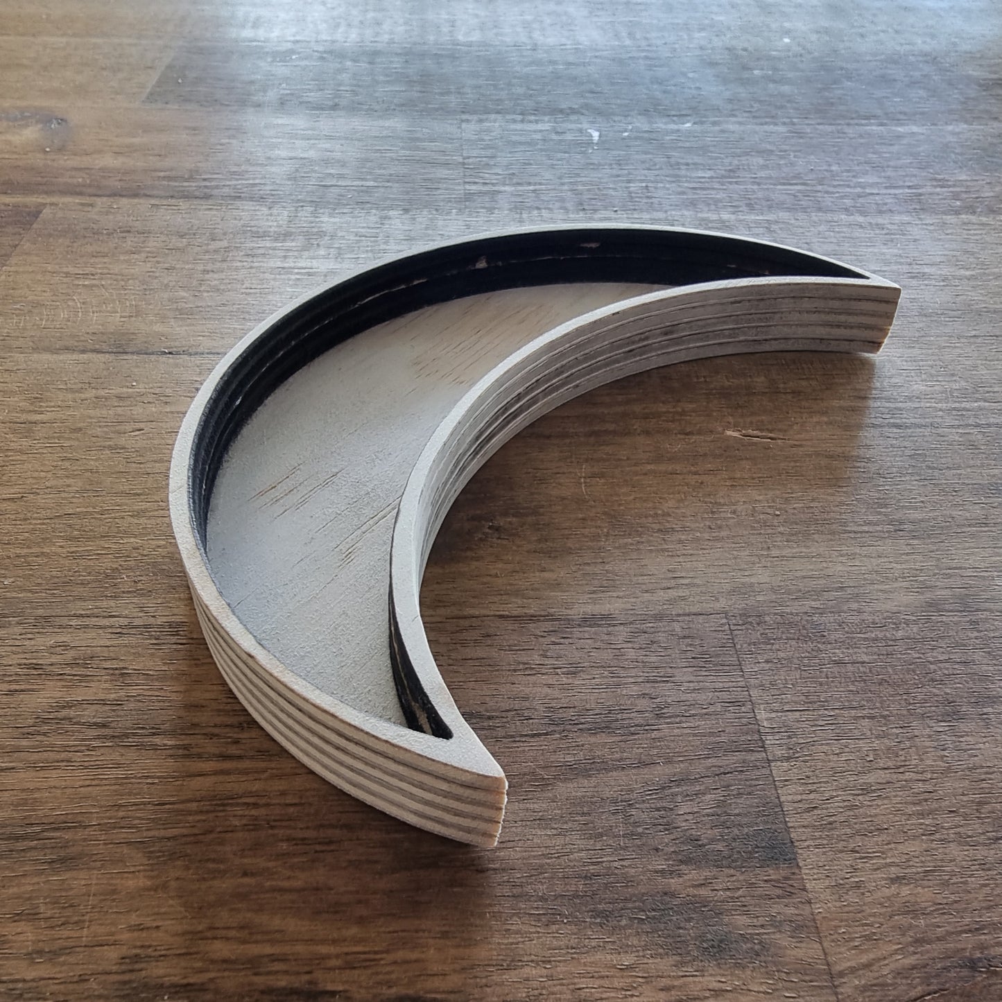 Small Wooden Crescent Moon Tray/ Dish Blank
