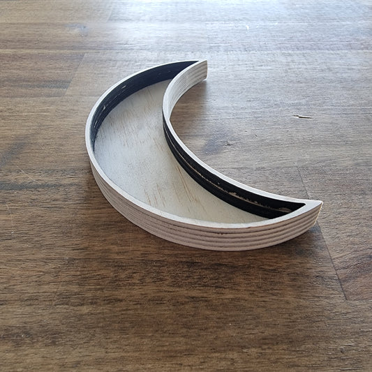 Small Wooden Crescent Moon Tray/ Dish Blank
