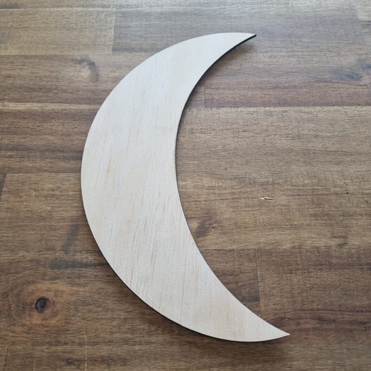 Large Wooden Crescent Moon Blank | Design Hut