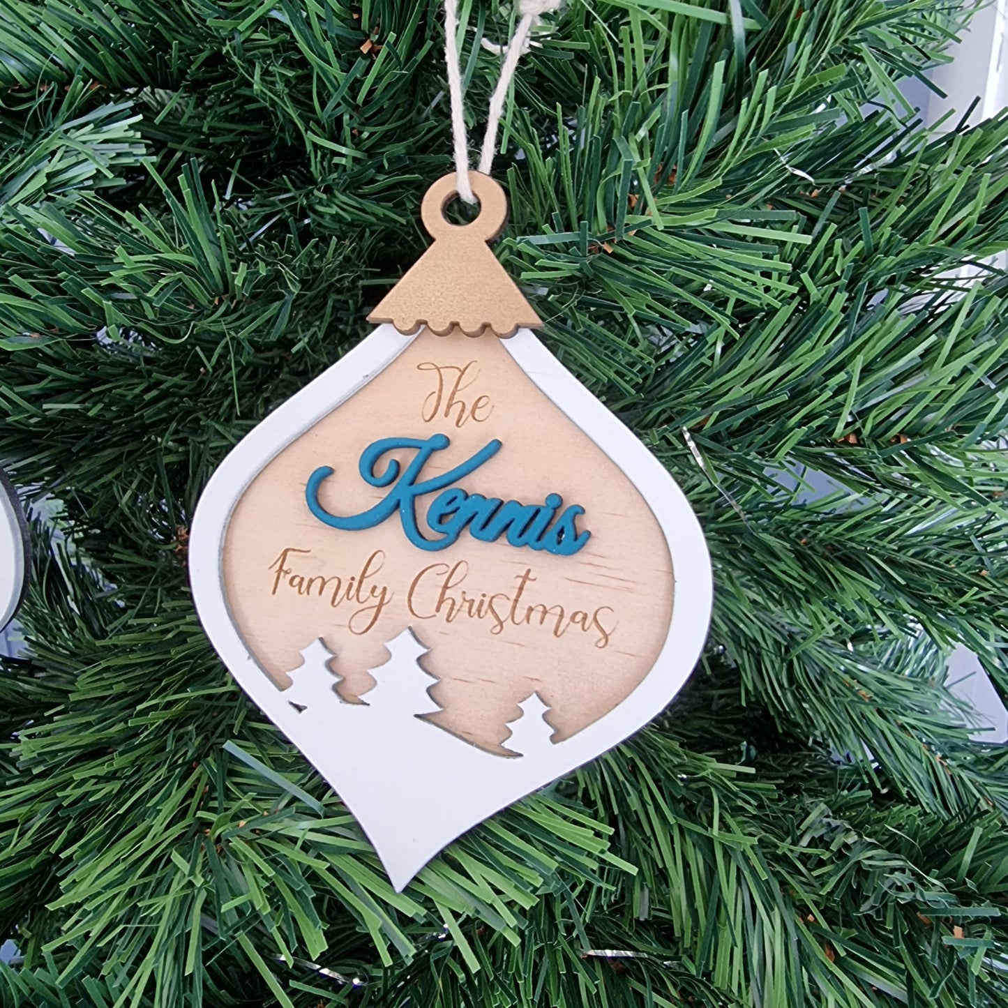 Wooden Family Christmas Personalised Family Tree Ornament | Design Hut