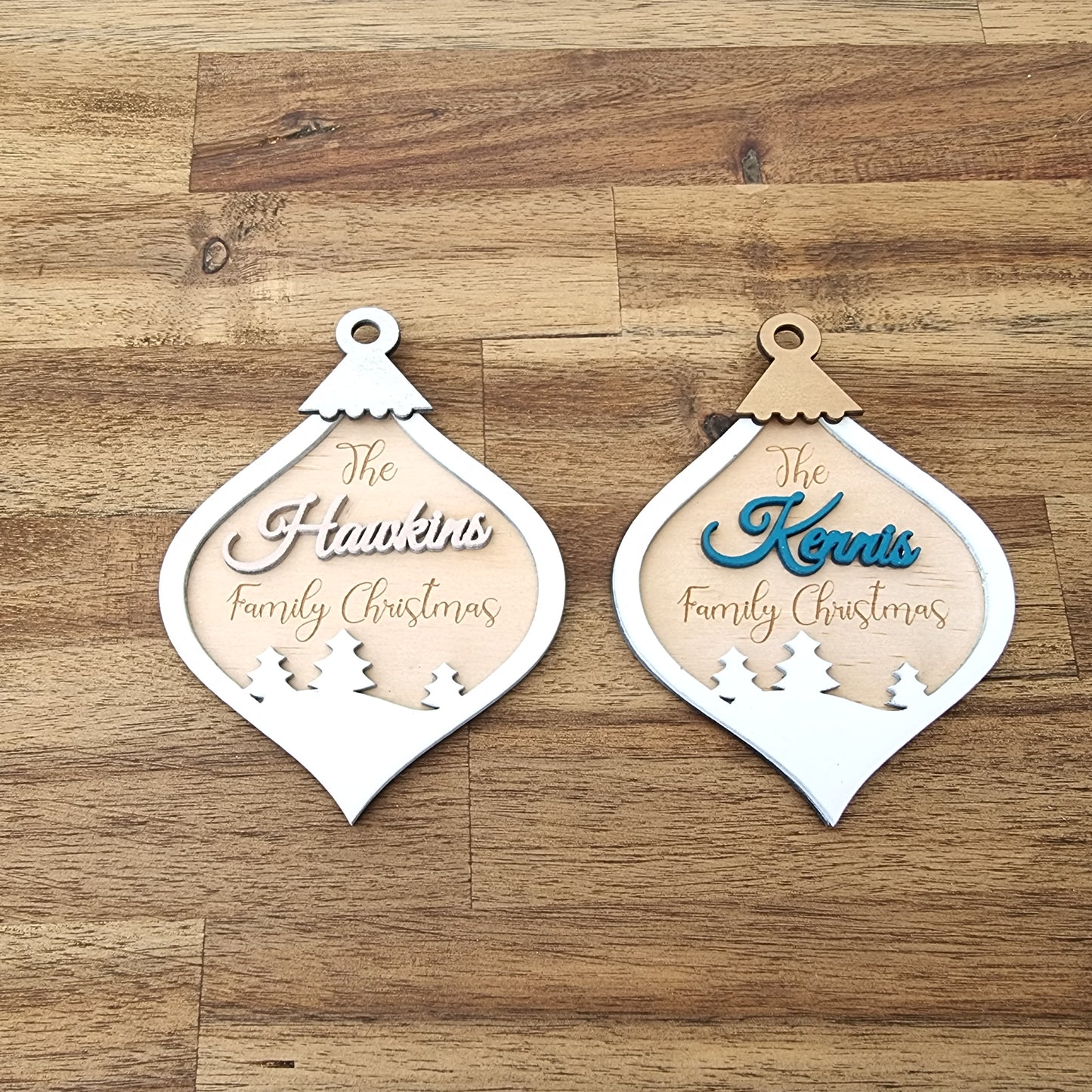 Wooden Family Christmas Personalised Family Tree Ornament | Design Hut