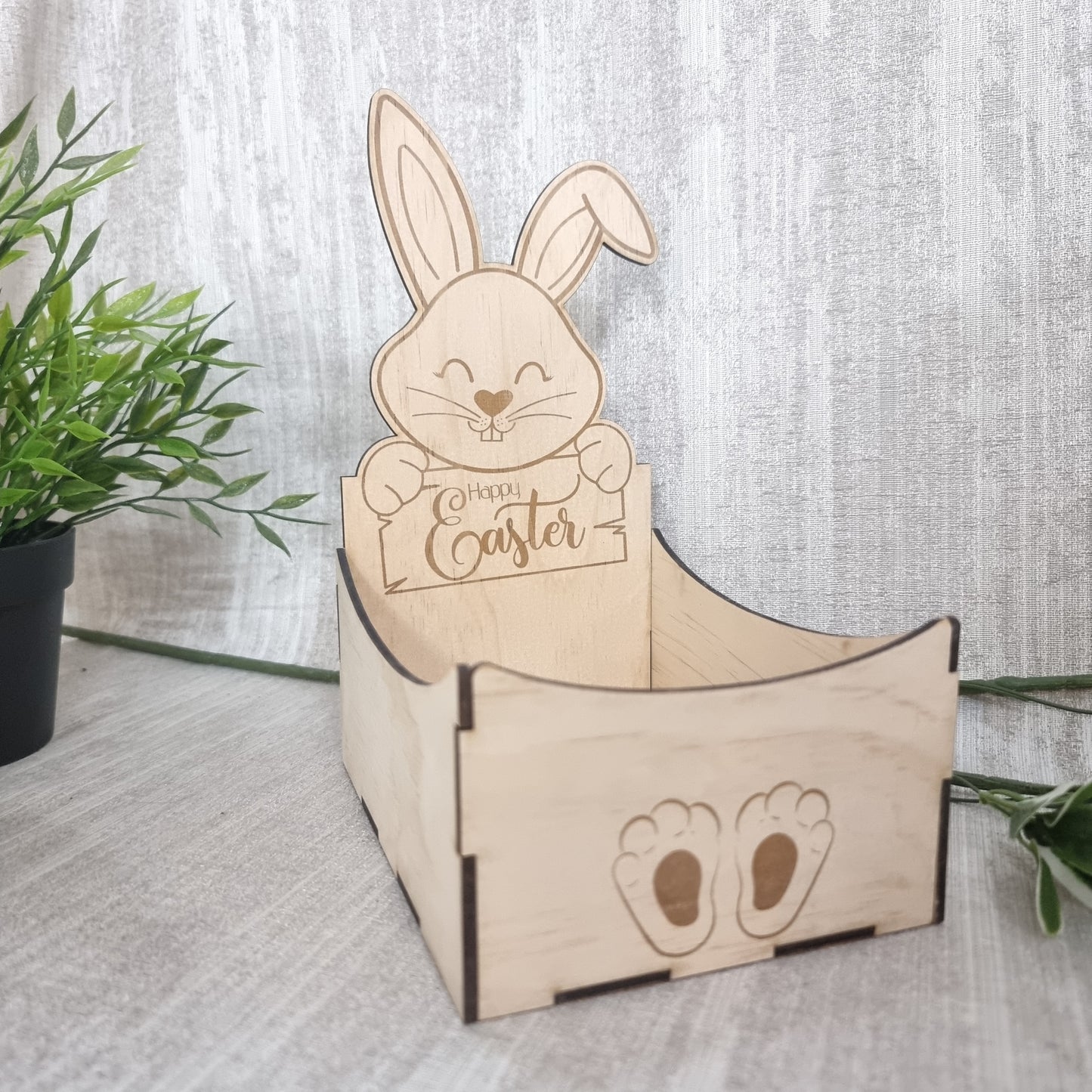 Engraved Easter Bunny Open Box | Design Hut